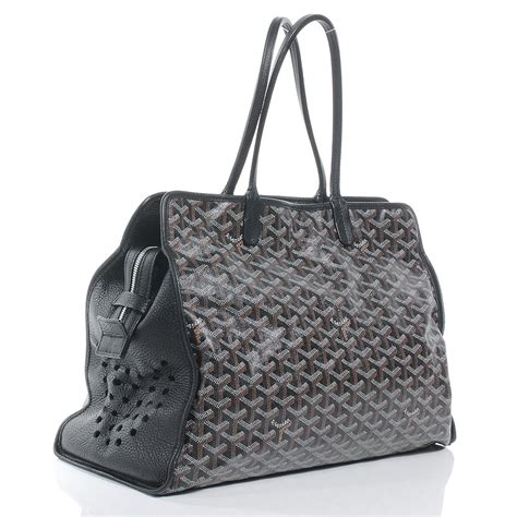 goyard sac hardy pet bag|GOYARD Goyardine Sac Hardy Pet Carrier PM Black Gold.